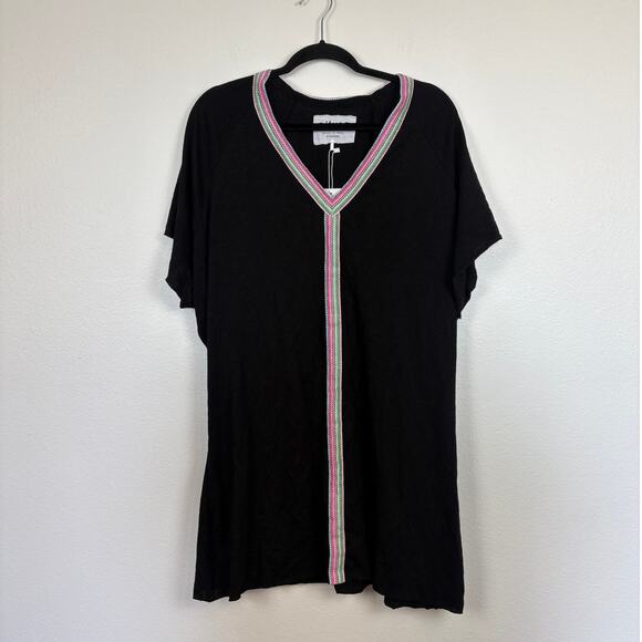 NWT Pitusa Abaya Mini Sundress Embroidered Front Modal Blend Dress Coverup OS - Picture 2 of 6